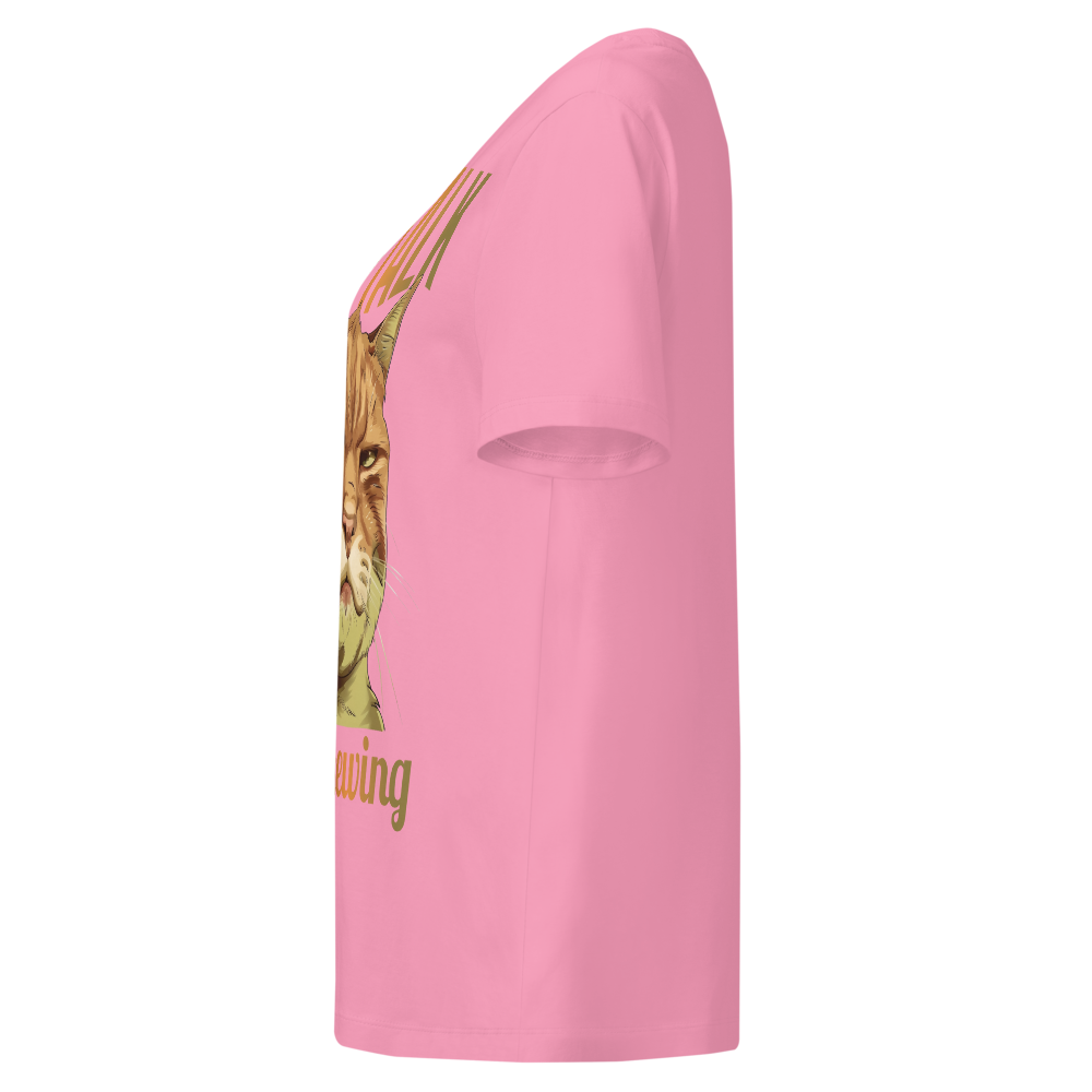 Women’s Organic Ribbed Neck T-Shirt – Mewing Bubble Pink Item image 9