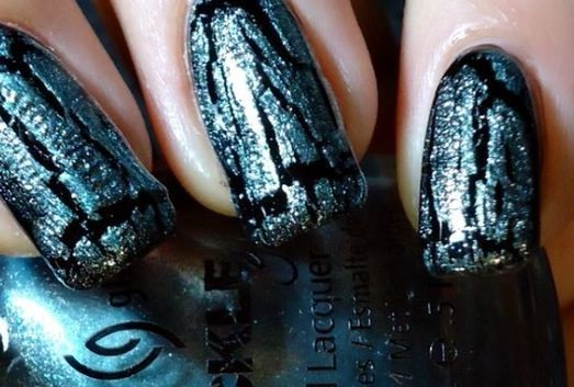 CHINA GLAZE Crackle Nail Polish Metals - Oxidized Aqua - 0.5 Oz / 14mL - $15.35