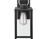 Hampton Bay Rimgate 14.5&quot; Modern 1-Light Outdoor Wall Lantern Sconce Cle... - £60.11 GBP