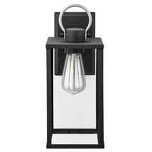 Hampton Bay Rimgate 14.5&quot; Modern 1-Light Outdoor Wall Lantern Sconce Cle... - £58.85 GBP
