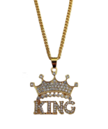 King with Crown Hip Hop Necklace Pendant Unisex  - $20.99