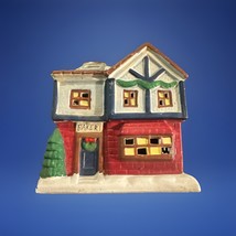 Christmas Ceramic Lighted House - Hand Painted - Bakery - Missing Light ... - $8.00