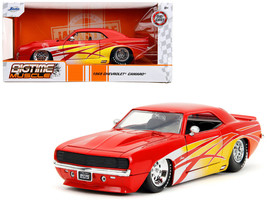 1969 Chevrolet Camaro Red w Graphics BigTime Muscle Series 1/24 Diecast Car Jada - £30.43 GBP