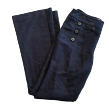 Cabi Mid Rise Navy Blue Sailor Button Style Flare Lightweight Pants Size 2 - £26.51 GBP