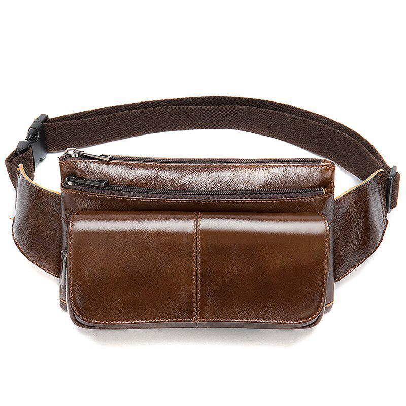 Luufan Genuine Crazy Horse Leather Waist Packs For Men mini Travel