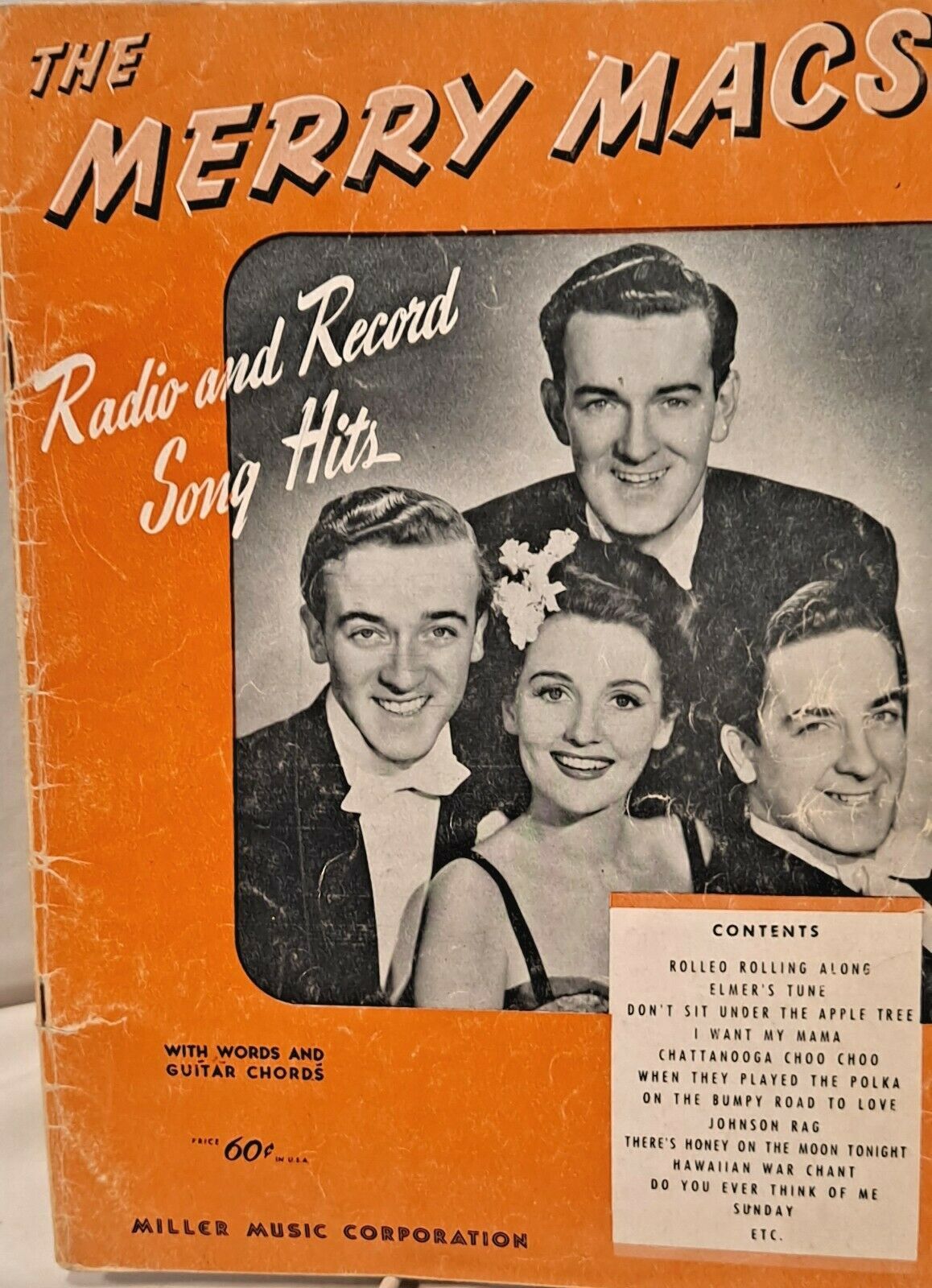 Primary image for Antique "The Merry Macs Radio And Record Song Hits" - 1943M
