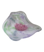 SALLY WORCESTER Hand Blown Art Glass Freeform Bowl Centerpiece Glass Scu... - $261.15