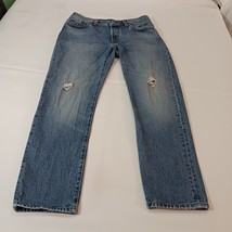 Levi's 501 Women's Cotton Blue Denim Pockets Jeans Measured Size (30"×27") image 11