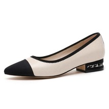 Top leather pumps Office Lady Spring women&#39;s shoes large size  33-42 sheepskin p - £75.70 GBP