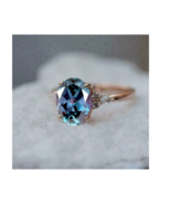 Lab-Created  Alexandrite 4.50 carat ring 925 Sterling Silver Handmade gi... - $78.38