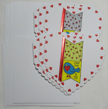 Valentine&#39;s Day Handmade Gift Heart Card 3&quot; x 3&quot; Lot 6 w/envelopes A Sweet Tweet - £10.21 GBP