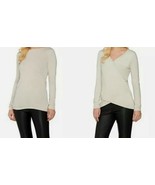H BY Halston Reversible Wrap Style Long Sleeve Sweater ~ Stone~ Women&#39;s ... - $49.11 CAD