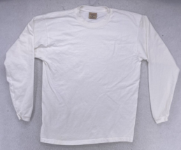 FL Robinson Blank White T Shirt Mens Size Medium Made USA Long Sleeve 19... - £23.64 GBP