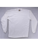 FL Robinson Blank White T Shirt Mens Size Medium Made USA Long Sleeve 19... - £23.42 GBP