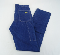Vintage Osh Kosh Denim Carpenter Worker Jeans USA Made Mens Size 32x35 Blue - $35.10