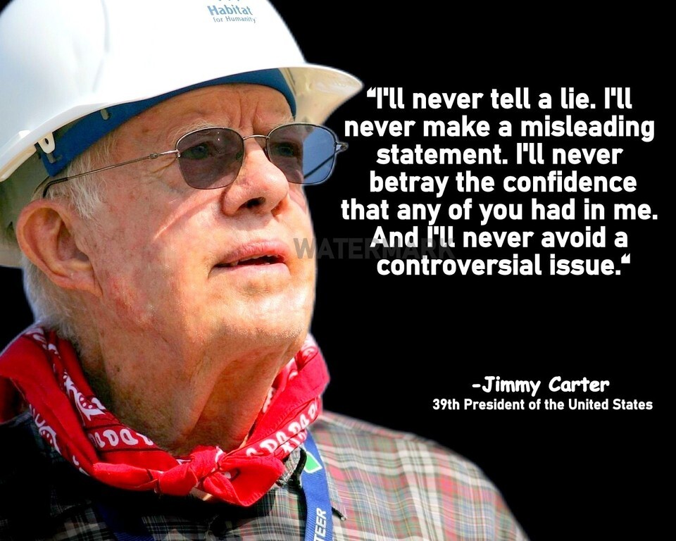 JIMMY CARTER &quot;ILL NEVER TELL A LIE  &quot; QUOTE PHOTO PRINT IN ALL SIZES - $8.70+