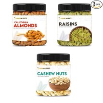Dry Fruits Combo Pack (750g) Almond (250g)+Cashew+Raisin - £27.01 GBP