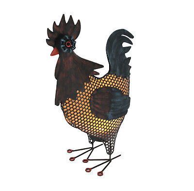 Industrial Farmhouse Brown Metal Rooster Battery Powered Accent Light - $37.12