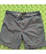 Chaps Ralph Lauren Shorts Men 36 Light Blue All Over Flamingo Print Chino - $299.53 MXN