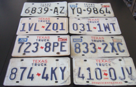 Your Choice From 8 Texas Truck License Plates Issued 1976 - 1986 Barn Finds - £10.75 GBP