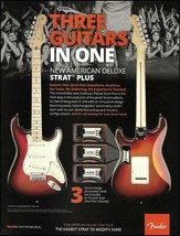 Fender American Deluxe Strat Plus guitar advertisement Stratocaster ad print - £3.31 GBP