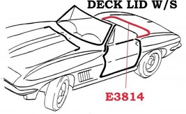 1963-1967 Corvette Weatherstrip Decklid Convertible USA - £54.33 GBP
