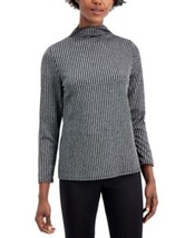 MSRP $70 Alfani Ribbed Metallic Turtleneck Top Size XL - $31.68