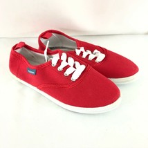Floopi Womens Sneakers Low Top Canvas Lace Up Red Size 6 - £11.31 GBP