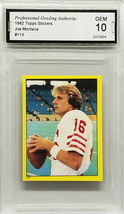  Graded 10! Joe Montana 1982 Topps Sticker #113 Hof Qb, San Francisco 49ERS! - £199.33 GBP