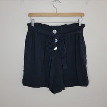 Allie Rose | Pull-On Paper Bag Waist Shorts with Attached Tie, Size Medium - £11.41 GBP