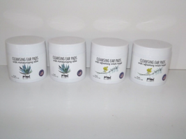 4 Jars Primal Elements Cleansing Ear Pads 2 Witch Hazel &amp; 2 Aloe 60 Pads... - £22.47 GBP