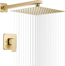Brushed Gold Shower Faucet GGStudy Single Function Shower Trim Kit with ... - £63.26 GBP