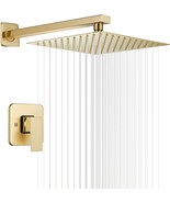 Brushed Gold Shower Faucet GGStudy Single Function Shower Trim Kit with ... - £62.28 GBP