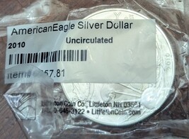 2010 American Eagle Silver Dollar 1 oz .999 fine Silver UNC Bullion Coin - $99.95