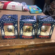 3 VTG 80s Saturday Evening Post Norman Rockwell Christmas Tree Ornaments - £18.51 GBP