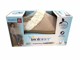 Isotoner Women&#39;s Slipper Eco-Comfort Memory Foam Indoor/Outdoor Size 9-1/2-10 - £18.19 GBP