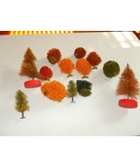 ASSORTED  TREES -13 PIECES - ALL SCALES - GOOD- L243 - $12.64 CAD