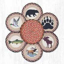 Earth Rugs TNB-43 Wildlife Trivets in a Basket 10&quot; x 10&quot; - £62.09 GBP