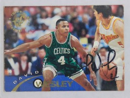 David Wesley Signed Autographed 1995 Topps Stadium Club Basketball Card ... - £3.13 GBP