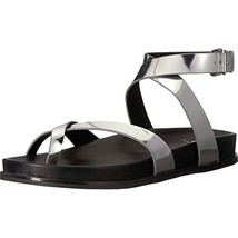 Marc Fisher Women&#39;s LTD Yarina Strappy Sandals Silver Leather  Size 6.5M - £66.28 GBP