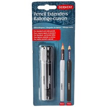 Derwent Pencil Extender Set, Silver and Black, For Pencils up to 8mm, 2 ... - $27.99