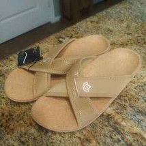 Women&#39;s Spenco Slip on Slide Sandals Tan Size 9 NEW NWT - £35.52 GBP