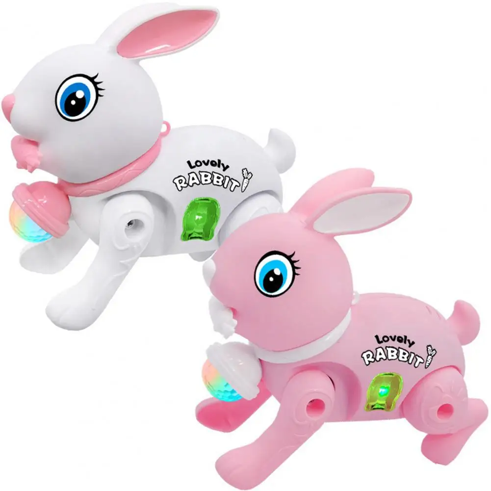 2023 Cartoon Electronic Walking Rabbit Toy Music Lovely Luminescent with - £10.43 GBP+