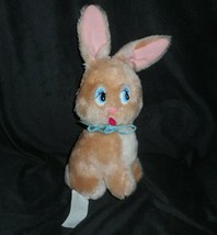 10&quot; Vintage Mighty Star Tan &amp; White Baby Bunny Rabbit Stuffed Animal Plush Toy - £18.94 GBP