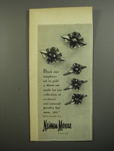 1954 Neiman-Marcus Dress Set Jewelry Advertisement - Black star sapphires - £14.55 GBP