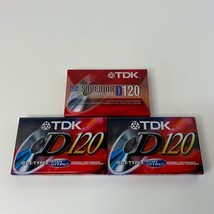 3 packs TDK Superior Normal Bias High Output 120min Audio Cassette (D120) SEALED - £22.86 GBP