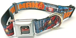 Buckle Down Marvel Iron Man Large 13&quot; - 21&quot; Neck Dog Collar - £19.65 GBP