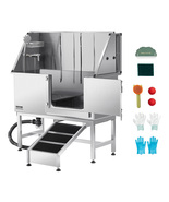 VEVOR 50 Inch Stainless Steel Dog Washing Station w/ Ramp (Right Door) - $1,267.08 CAD