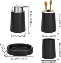Bathroom Accessories Set 4 Pcs Bathroom Accessory Gift Soap Dispenser and Toothb - £27.14 GBP
