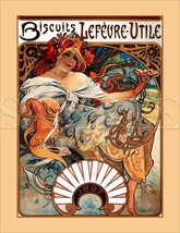 8.5x11 Vintage Alphonse Mucha 1897 Fine Art Nouveau Print Picture Poster Women - £9.57 GBP